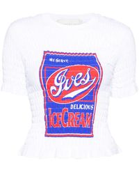 Conner Ives - The Shirred ‘Ives Ice Cream’ T-Shirt - Lyst