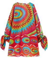 Emilio Pucci - Bersaglio-Print Kaftan Minidress - Lyst