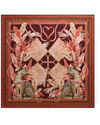 Ferragamo - Feline Print Cashmere Shawl - Lyst