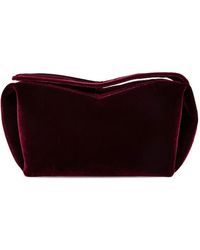 Neous - Ara Velvet-Effect Zip Clutch Bag - Lyst