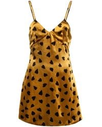 Saint Laurent - All-Over Heart-Print Dress - Lyst