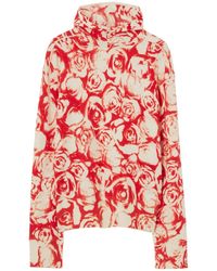 Burberry - Sudadera con capucha y motivo de rosas - Lyst