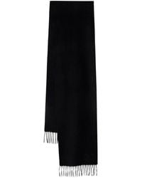 Max Mara - Écharpe Frangée À Logo Brodé - Lyst