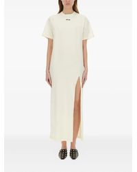 MSGM - Slit-Hem Tee Dress - Lyst