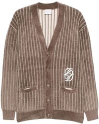 Drole de Monsieur - Striped Embroidered Cardigan - Lyst