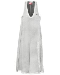 DIESEL - Robe Mi-Longue Imprimée À Coupe Évasée - Lyst