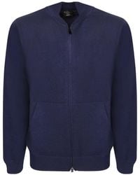 Dell'Oglio - Zip-Up Knitted Bomber Jacket - Lyst