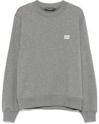 Dolce & Gabbana - Sweatshirt mit Logo-Schild - Lyst
