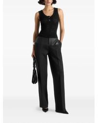 Manière De Voir - Nora Pointelle Knitted Tank Top With Knot Button - Lyst