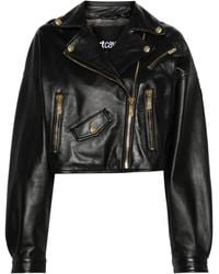 Just Cavalli - Leather Biker Jacket - Lyst