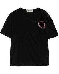 Sonia Rykiel - Lips-Motif Asymmetric T-Shirt - Lyst