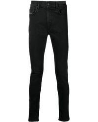 DIESEL Skinny Coated Jeans in Black for Men | Lyst