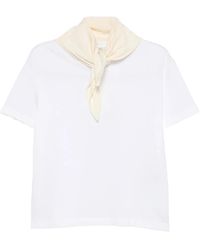TOTEME - Scarf-Detail T-Shirt - Lyst