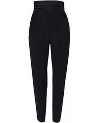 Carolina Herrera - High-Waist Tapered-Leg Trousers - Lyst