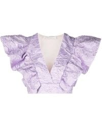 Philosophy Di Lorenzo Serafini - Cropped-Top Mit Blumenmuster - Lyst