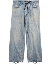 Balenciaga - Jeans Baggy Con Coulisse - Lyst