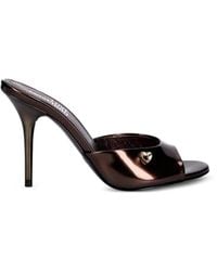 Love Moschino - Heart-Plaque Open-Toe Sandals - Lyst