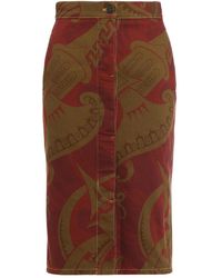Vivienne Westwood - Printed Midi Skirt - Lyst