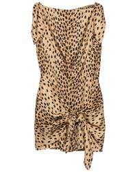 Cult Gaia - Isma Leopard-Print Knot-Detail Mini Dress - Lyst