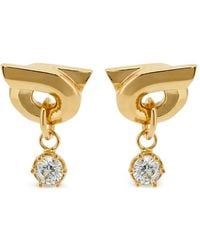 Ferragamo - Gancini Earrings With Pendant - Lyst