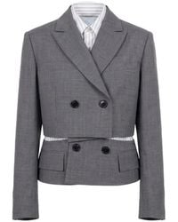Sacai - Layered Double-Breasted Blazer - Lyst