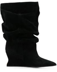 Balmain - Bottines Compensées À Tige Souple - Lyst