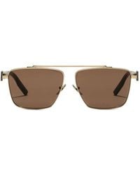 Dolce & Gabbana - Lunettes De Soleil À Plaque En Métal - Lyst