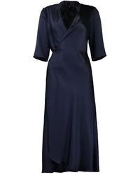 Peter Cohen - Wrap-Effect Midi Dress - Lyst