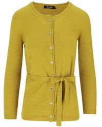 LA ROSE - Cárdigan Con Botones Y Cinturón - Lyst