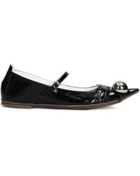 Dove Nuotano Gli Squali - Stud-Detailed Flat Pumps - Lyst