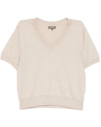 N.Peal Cashmere - T-Shirt Mit V-Ausschnitt - Lyst