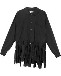 COMME DES GARÇON BLACK - Fringe Long-Sleeve Shirt - Lyst