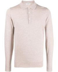 John Smedley - Long-sleeved Knitted Polo Jumper - Lyst