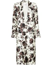 Alberto Biani - Floral-Print Silk Coat - Lyst