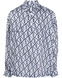 Fendi - Logo-print Linen Shirt - Lyst