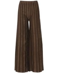 D.exterior - Vertical-Stripe Wide-Leg Trousers - Lyst