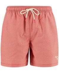 Barbour - Short De Bain Shell À Imprimé Géométrique Et Lien De Resserrage - Lyst
