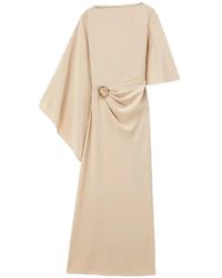 JOSEPH - Asymmetric-Sleeve Midi Dress - Lyst
