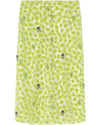 Versace - Strawberry Garden Devoré Bleistiftrock - Lyst
