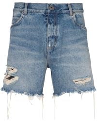 Balmain - Pantalones cortos con logo bordado - Lyst