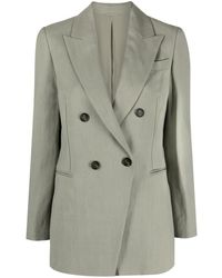 Brunello Cucinelli - Double-Breasted Tailored Blazer - Lyst