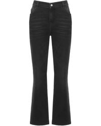 Marella - Raw-Cut Cropped Flared Jeans - Lyst