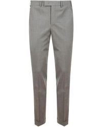 PT Torino - Cuffed Wool Trousers - Lyst