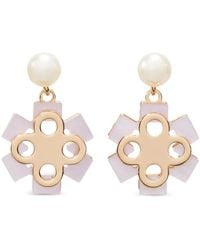Tory Burch - Forget Me Not Pearl Drop Earrings - Lyst