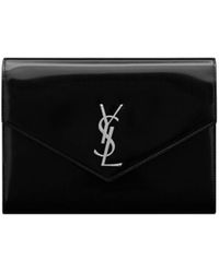 Saint Laurent - Cassandre Envelope Leather Clutch Bag - Lyst