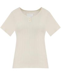 Maison Margiela - Button-Placket T-Shirt - Lyst
