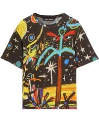 Palm Angels - Graphic-Print Crewneck T-Shirt - Lyst