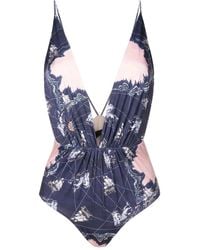 Clube Bossa - Clavert Graphic-Print Swimsuit - Lyst