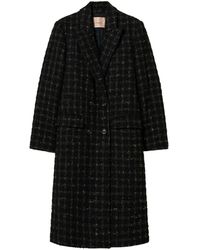Twinset - Check Pattern Bouclé Coat - Lyst