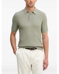 Trussardi - Textured-Knit Polo Shirt - Lyst